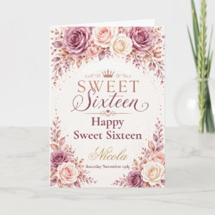 Carte Rose Gold Mauve Sweet Seize