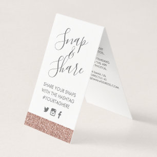 Carte rose Gold Parties scintillant de mariage Has