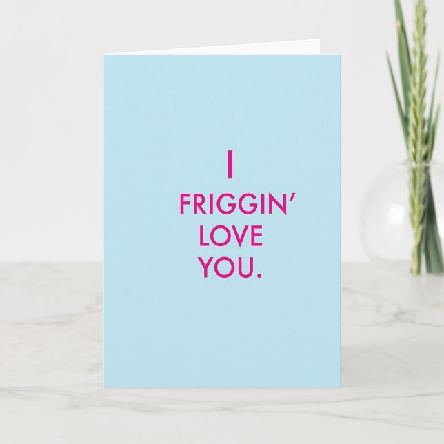 Carte Rose I Love You Classic Gras (Devant)