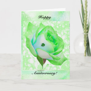 Carte Rose irlandais vert et anniversaire 2