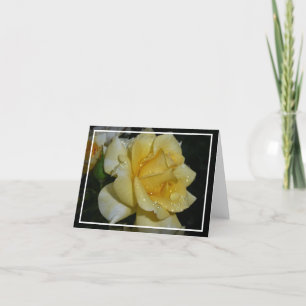 Carte rose jaune
