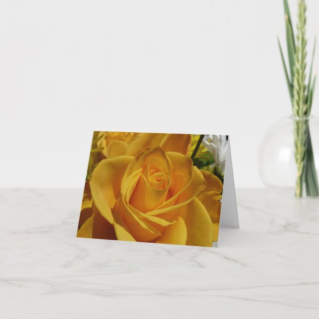 Carte rose jaune (Devant)
