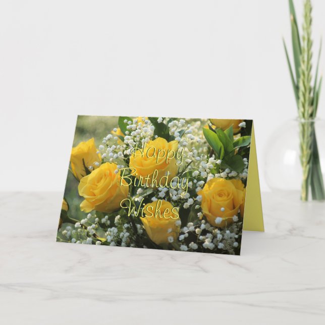 Carte Rose jaune 2007-2- personnaliser toute occasion (Devant)