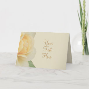 Carte Rose jaune assourdie personnalisée 