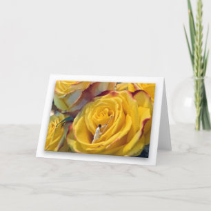 Carte Rose jaune de connexion (arrière - plan blanc)