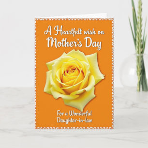 Carte Rose Jaune Douce