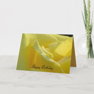 Carte Rose jaune Joyeux anniversaire