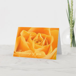 Carte Rose jaune pensant à vous