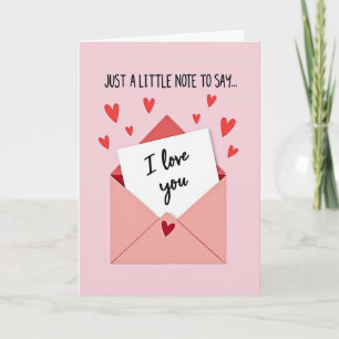 Carte rose Je t'aime