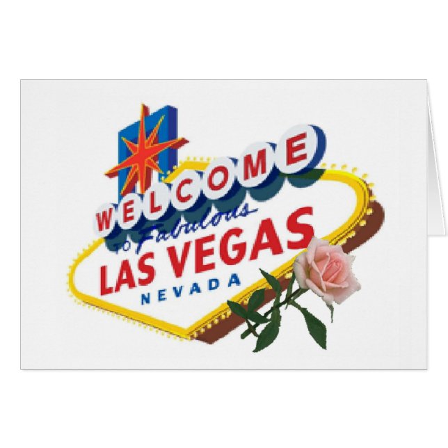 Carte Rose Las Vegas (Devant horizontal)