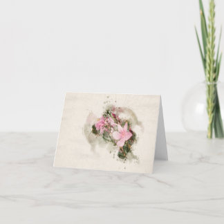Carte Rose Laurel Flower
