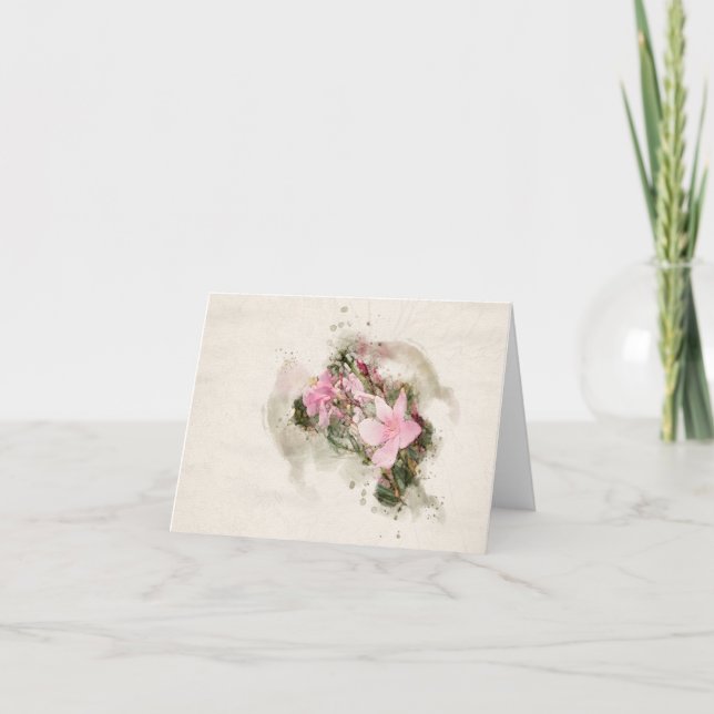 Carte Rose Laurel Flower (Devant)