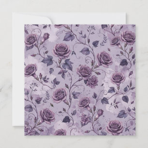 Carte Rose Lavande Poussiéreuse Teintes Rêveuses Florale