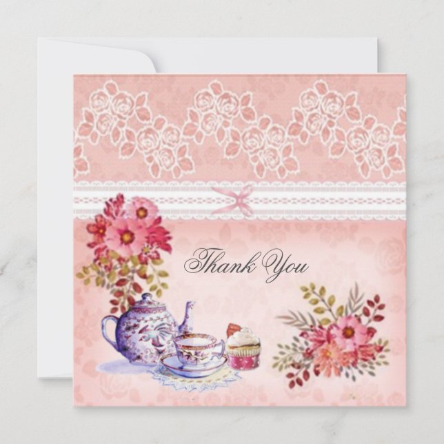 Carte rose Merci (Devant)