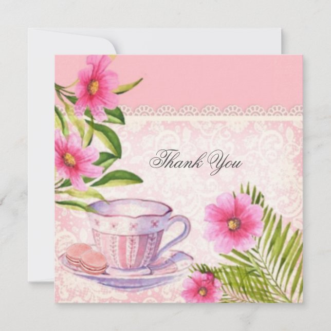 Carte rose Merci (Devant)