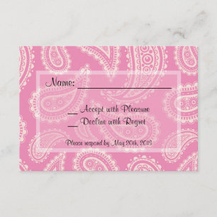 Carte rose mignonne du baby shower RSVP de fille