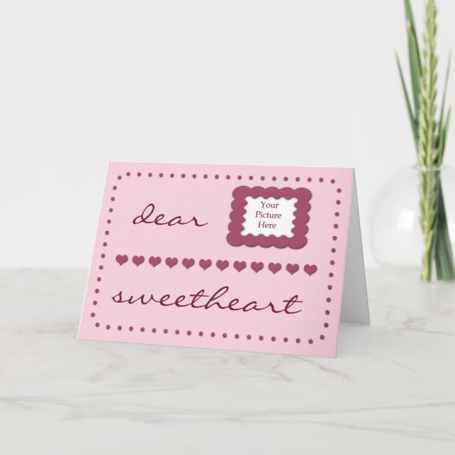 Carte rose modèle d'anniversaire Heart Femme (Devant)