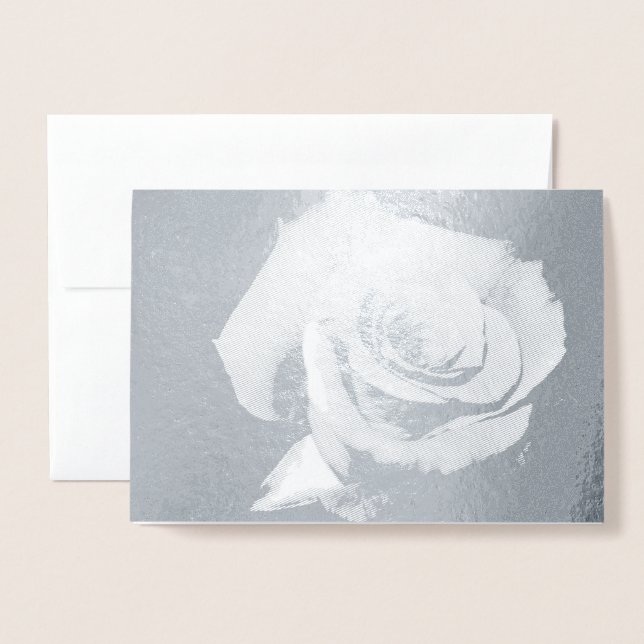 Carte ROSE noire et blanche (Devant avec enveloppe)