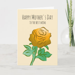 Carte Rose orange gracieuse et belle