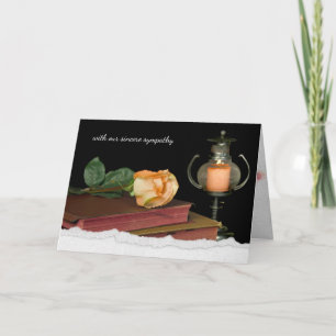 Carte rose orange sur la Sainte Bible