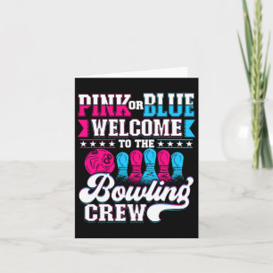 Carte Rose Ou Bleu Bienvenue À L'Équipe De Bowling Genre