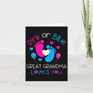 Carte Rose ou bleu Grande grand-mère t'aime Chemise Genr