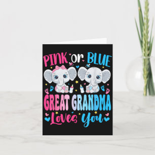 Carte Rose ou Bleu Grande-Mère aime Vous Révélation du S