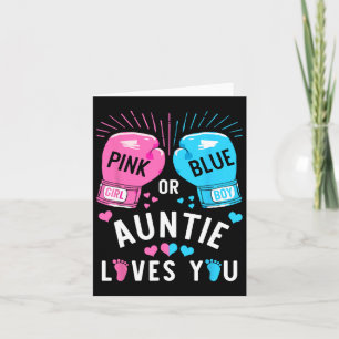 Carte Rose Ou Bleu Tante Vous Aime Boxer Genre Révéler