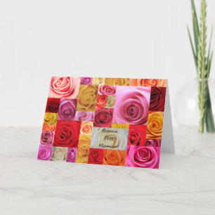 Carte Rose patchwork pour la Fête des mères