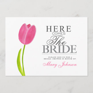 Carte rose peinte de partie de Fête de la mariée