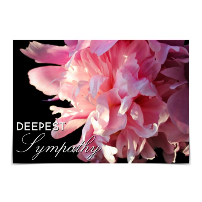 Carte rose Peony "Deepest Sympathy" (Créateur téléchargé)