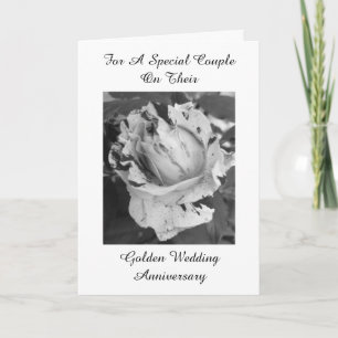 Carte Rose Personnalisé 50e anniversaire de Mariage