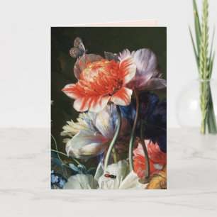 Carte ROSE PINK,ANÉMONE ET PAPILLON Prompt rétablissemen