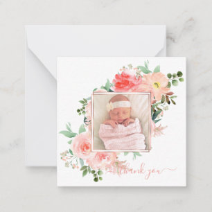 Carte Rose pour bébé couleur rose pâle