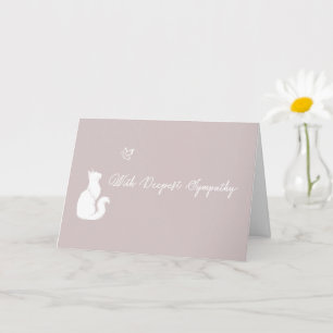 Carte Rose Poussiéreuse Perte de Chat Avec Profonde Symp