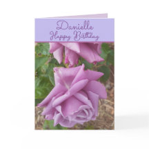 Rose Purple Flower floral Girls Name Birthday
