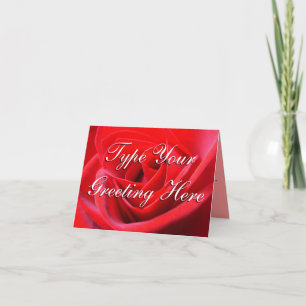 Carte rose Red Rose Carte de voeux personnalisée