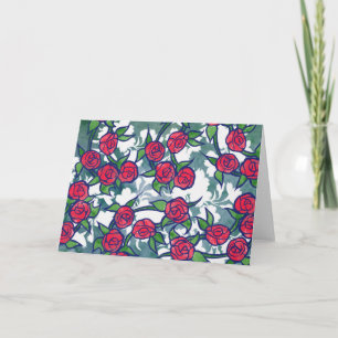 Carte Rose rétro