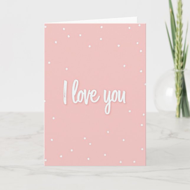 Carte rose romantique Je t'aime (Devant)