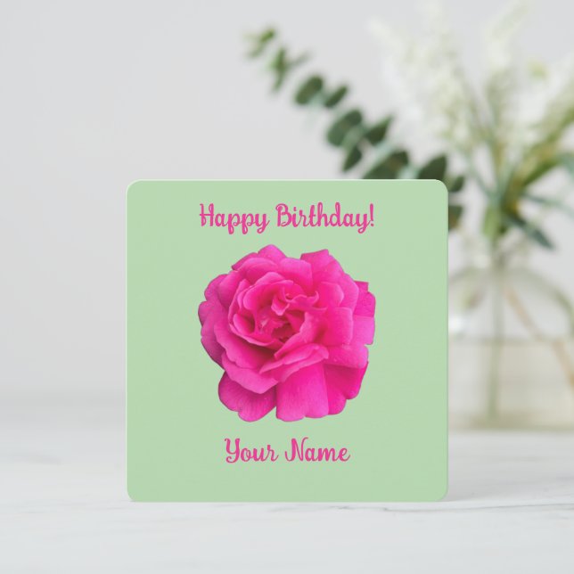 Carte Rose rose #6 (Debout devant)