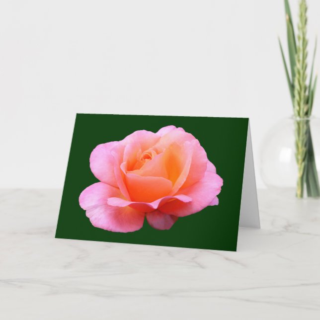 Carte Rose rose - Bleu (Devant)