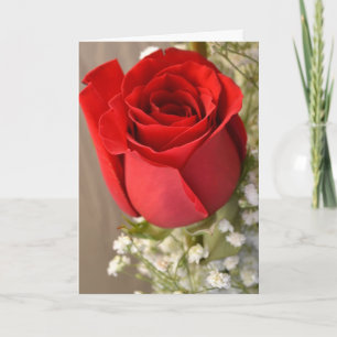 Carte Rose rouge