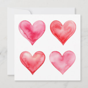 Carte Rose Rouge Coeur de l'Eau Valentine Mariage Doux
