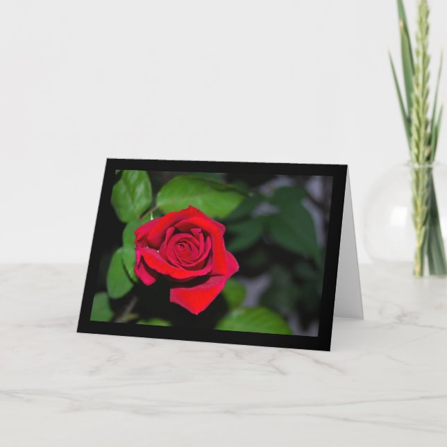 Carte Rose Rouge Cramoisi (Devant)
