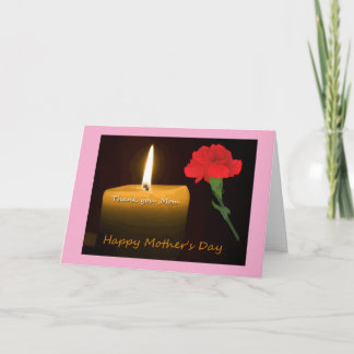 Carte Rose rouge de la fête des Mères