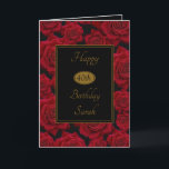 Carte Rose rouge élégant tout anniversaire d'âge<br><div class="desc">Le rose rouge élégant toute collection d'anniversaire d'âge - Contenant tous vous devez rendre l'anniversaire de cette personne spéciale élégant, chic et mémorable. Une sélection des éléments élégants et élégants de conception comprenant l'or effectuent le texte et les zones de texte noires classiques finis avec un arrière - plan élégant...</div>