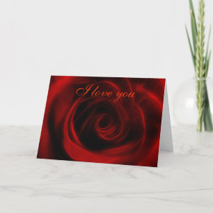 Carte Rose rouge profondeur de mon amour pour vous