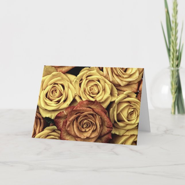 Carte Rose sepiqué (Devant)