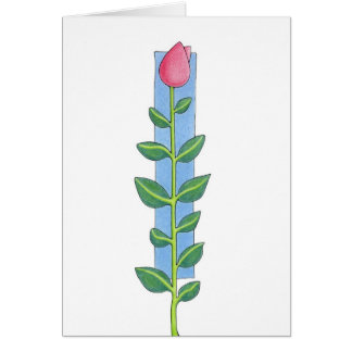 Carte Rose Stem