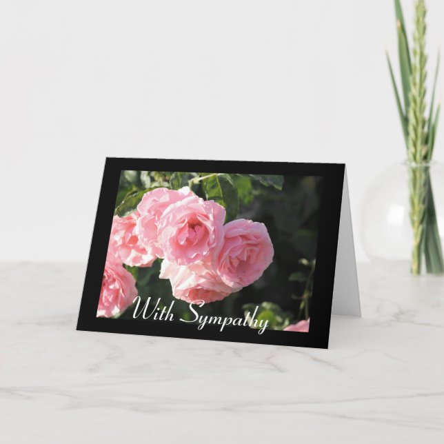 Carte Rose Sympathie (Devant)